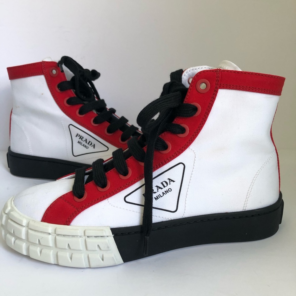 Prada High-Top Logo Chunky Sneakers